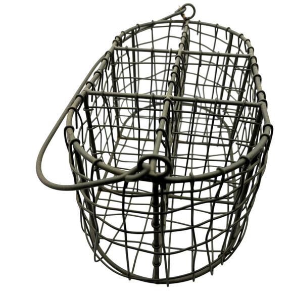 Rustic Country Farmhouse Metal Wire Silverware Napkin Caddy Farmhouse w/ Handle - Picture 5 of 8
